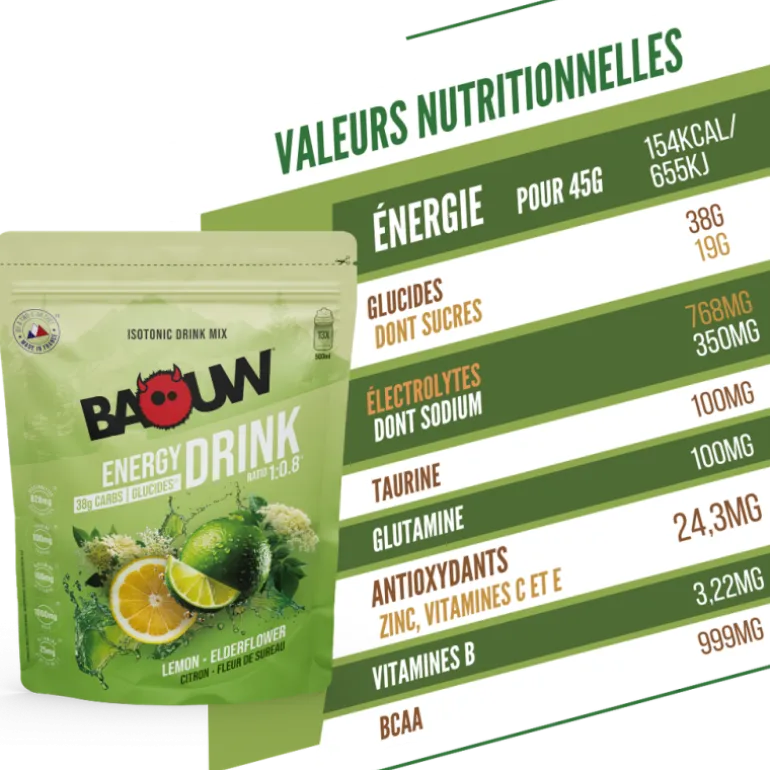 BaouwCitron - Fleur de Sureau - Boisson énergétique