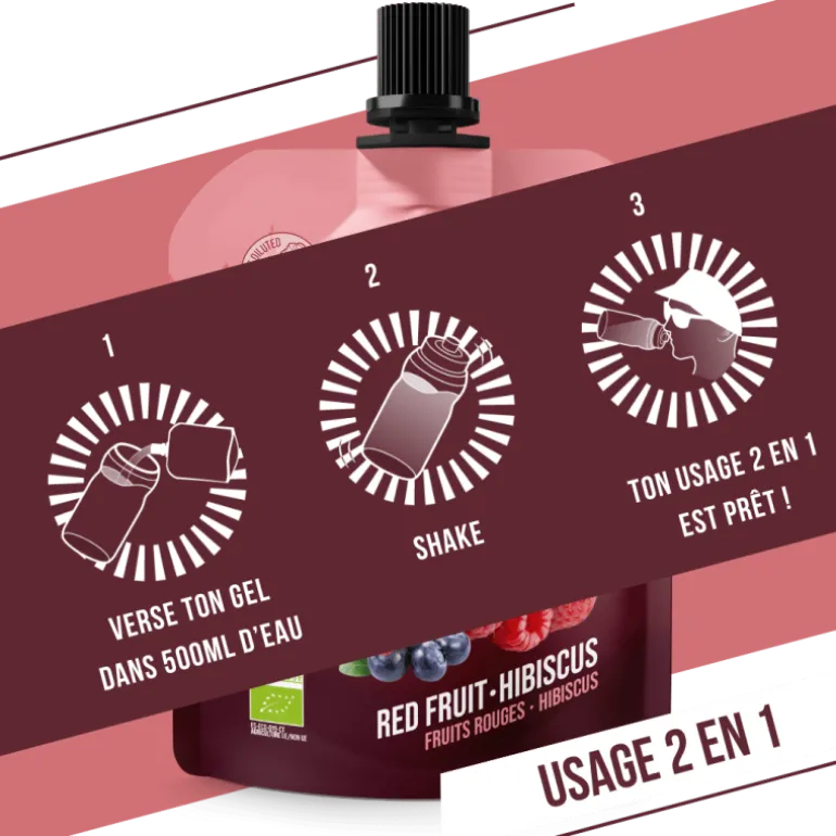 BaouwFruits Rouges -Hibiscus - Gel énergétique