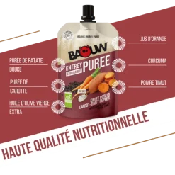 BaouwPatate Douce-Carotte-Poivre Timut - Purée énergétique