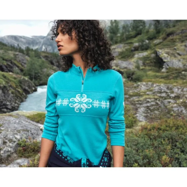Dale of NorwayFalkeberg Baselayer Half zip - Pull en laine mérinos femme