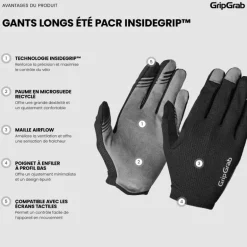 GripGrabPACR InsideGrip™ Full Finger Summer Gloves - Gants VTT
