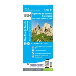 IGNAiguilles de Bavella - Carte topographique