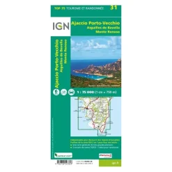IGNAjaccio / Porto Vecchio / Aiguilles De Bavella / Monte Renoso - Carte topographique