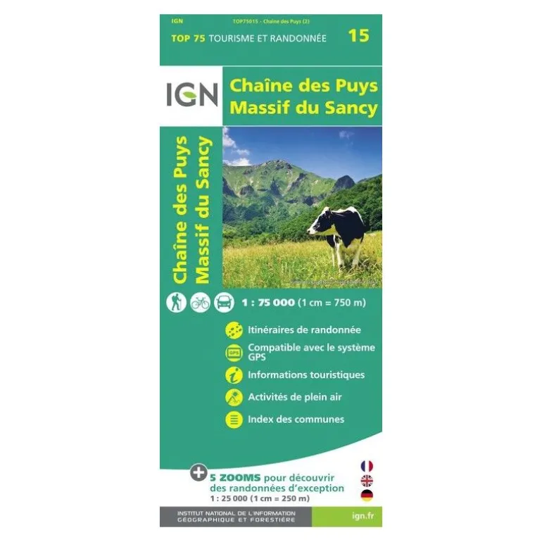 IGNChaîne-Des Puys / Massif -Du-Sancy - Carte topographique