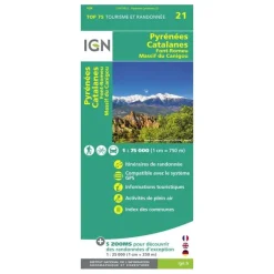 IGNPyrénées-Catalanes / Font-Romeu / Massif-Du Canigou - Carte topographique