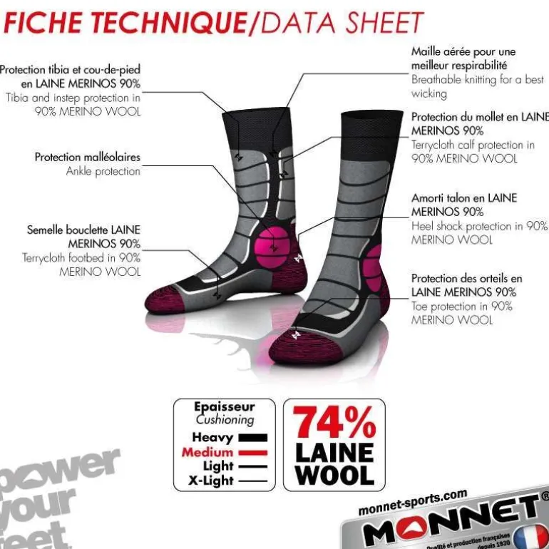 MonnetTrek Medium - Chaussettes randonnée