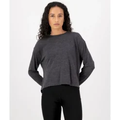 Mons RoyaleZephyr Merino Tencel™ Boxy Long Sleeve - T-shirt en laine mérinos femme