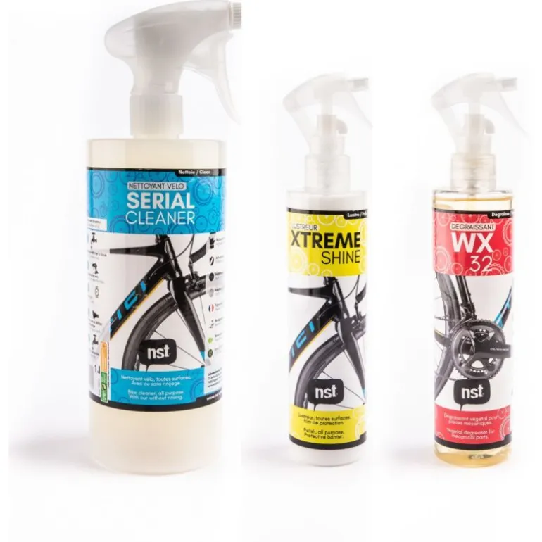 NSTSerial Cleaner + WX32 + Xtreme Shine - Kit nettoyage vélo