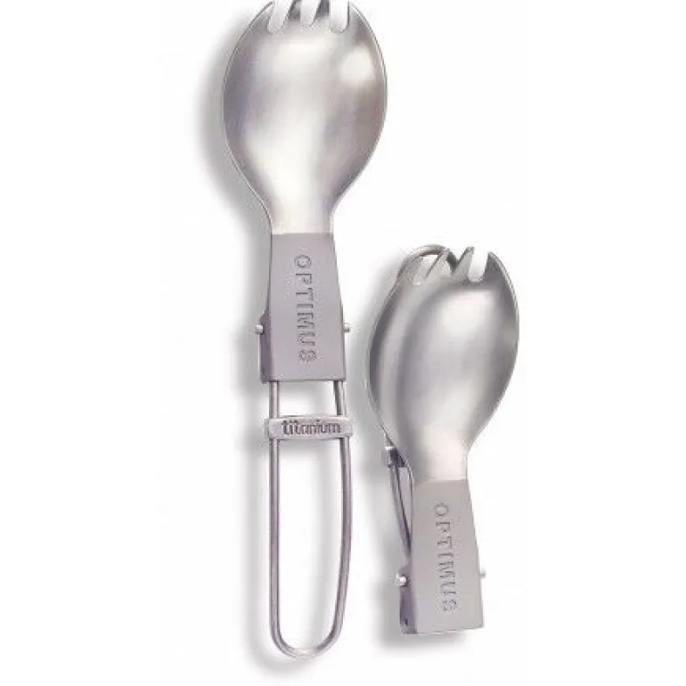 OptimusSpork - Cuillère / Fourchette Pliable en Titane