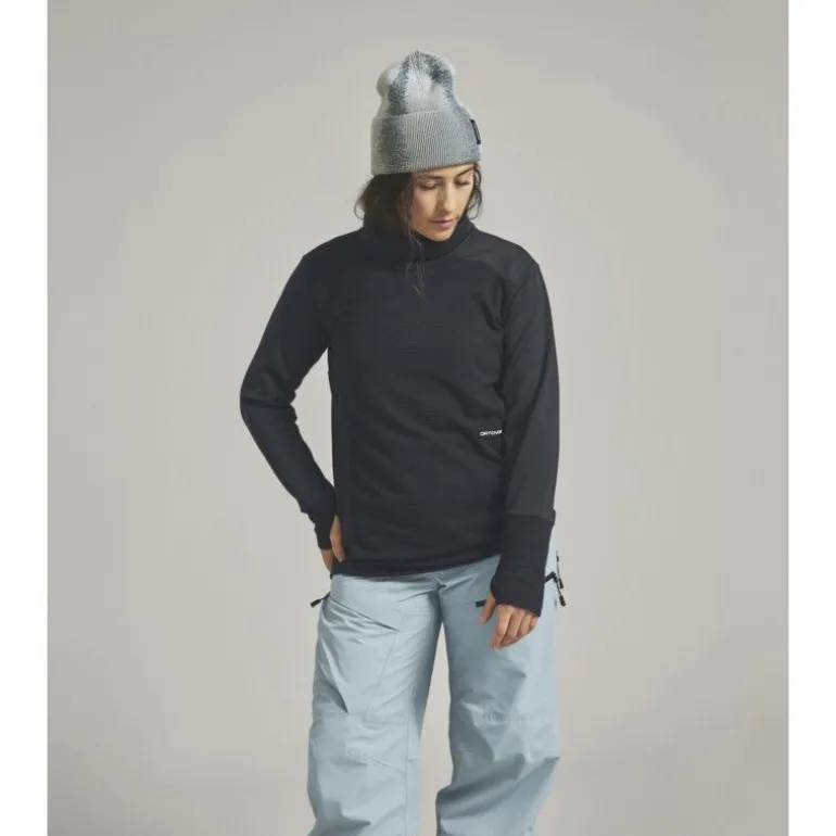 OrtovoxFleece Cord LS - Polaire en laine mérinos femme