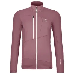 OrtovoxFleece Grid Jacket - Polaire en laine mérinos femme