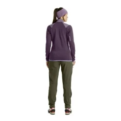 OrtovoxFleece Grid Jacket - Polaire en laine mérinos femme