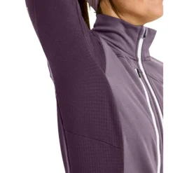 OrtovoxFleece Grid Jacket - Polaire en laine mérinos femme