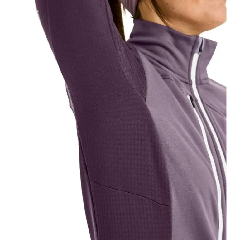 OrtovoxFleece Grid Jacket - Polaire en laine mérinos femme