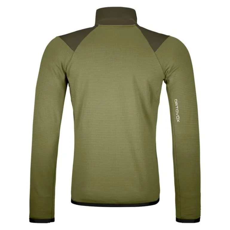 OrtovoxFleece Grid Jacket - Polaire en laine mérinos homme