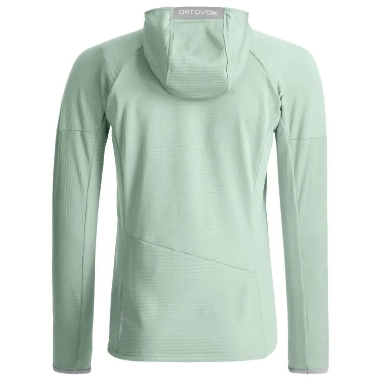 OrtovoxFleece Light Grid Hoody - Polaire en laine mérinos femme