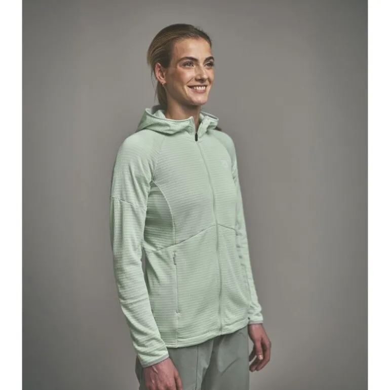 OrtovoxFleece Light Grid Hoody - Polaire en laine mérinos femme