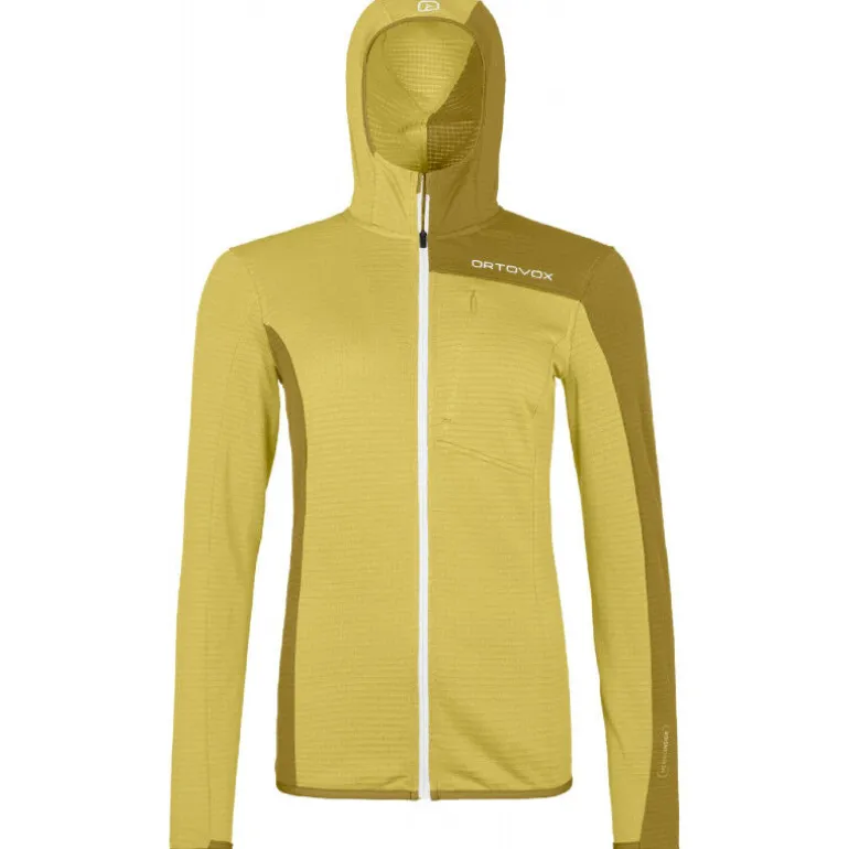 OrtovoxFleece Light Grid Hooded Jkt - Polaire femme