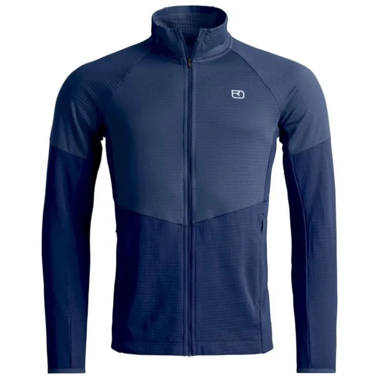 OrtovoxFleece Light Grid Jacket - Polaire en laine mérinos homme