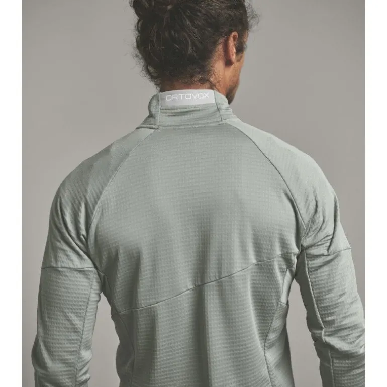 OrtovoxFleece Light Grid Jacket - Polaire en laine mérinos homme