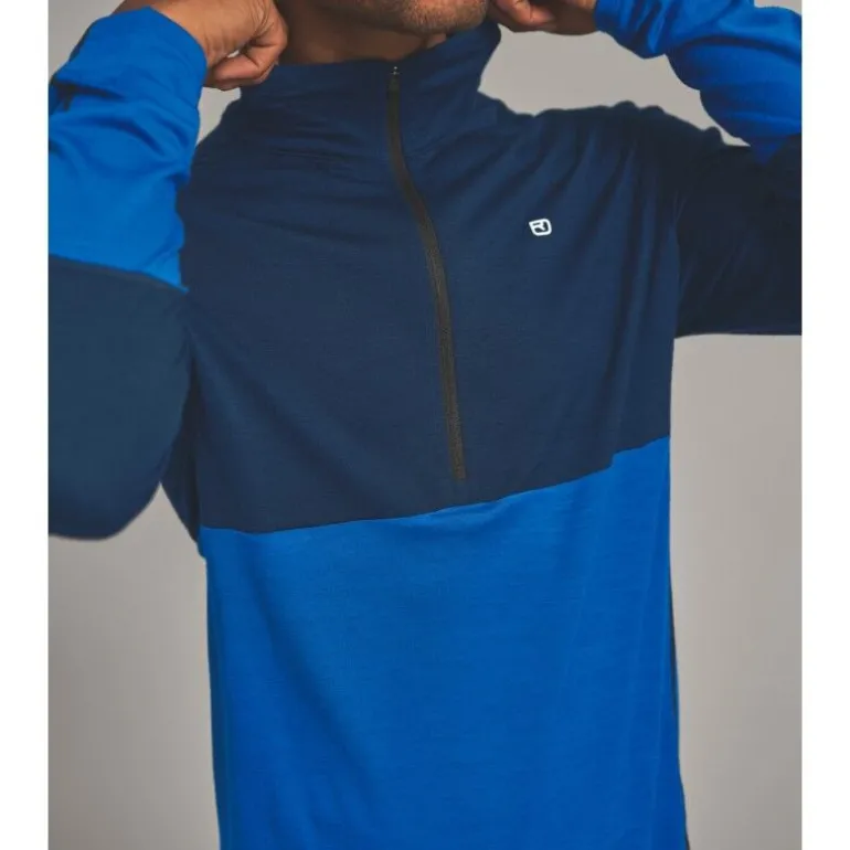 Ortovox185 Rock'N'Wool Zip Neck - Maillot thermique laine mérinos homme