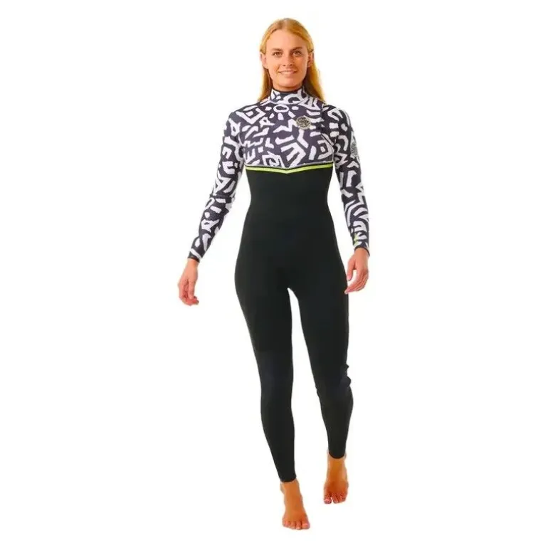 Rip CurlWomen E Bomb 4/3 mm Zip Free Sublimed Wetsuit - Combinaison de surf femme