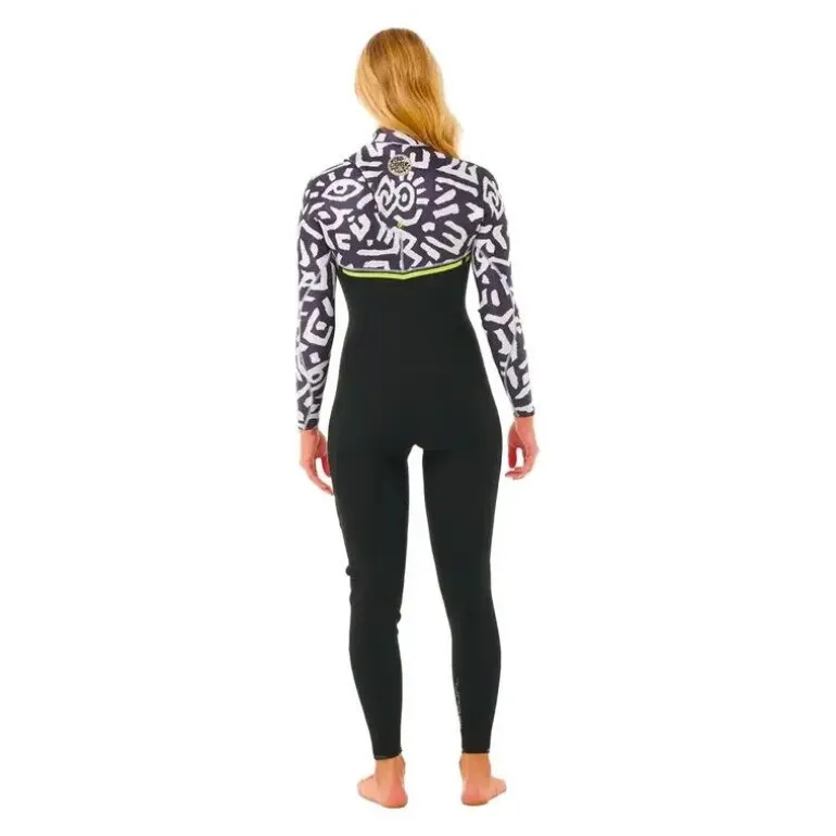 Rip CurlWomen E Bomb 4/3 mm Zip Free Sublimed Wetsuit - Combinaison de surf femme
