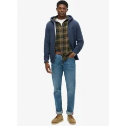 SuperdryEssential Logo Half Brushed Zip Hoodie - Sweatshirt à capuche homme
