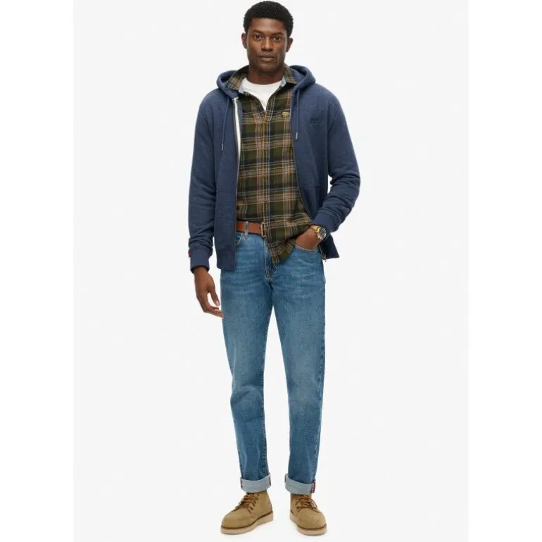 SuperdryEssential Logo Half Brushed Zip Hoodie - Sweatshirt à capuche homme