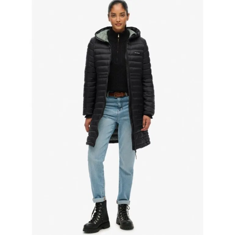 SuperdryHood Fuji Lite Mid Padded Jkt - Doudoune femme