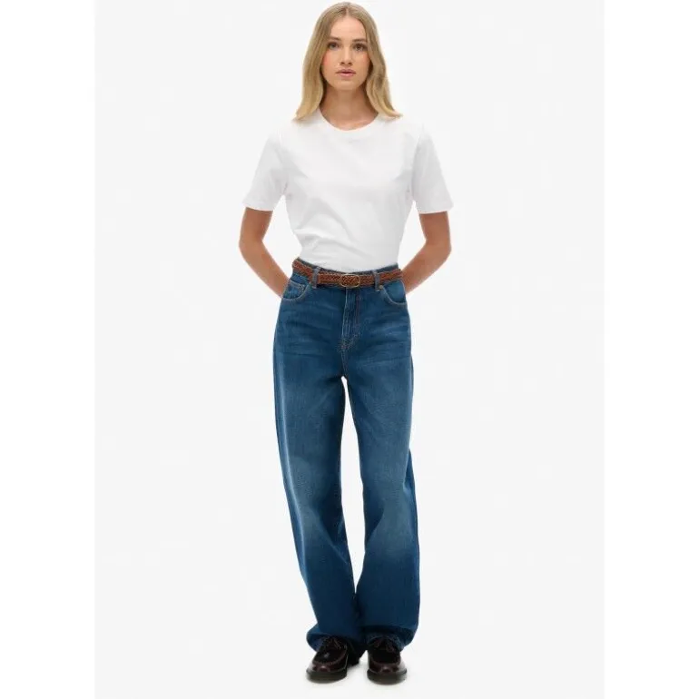 SuperdryOrganic Cotton High Rise Wide Leg - Pantalon femme