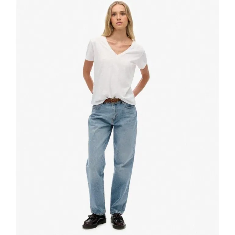 SuperdryStudios Slub Emb Vee Tee - T-shirt femme
