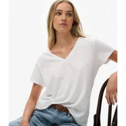 SuperdryStudios Slub Emb Vee Tee - T-shirt femme