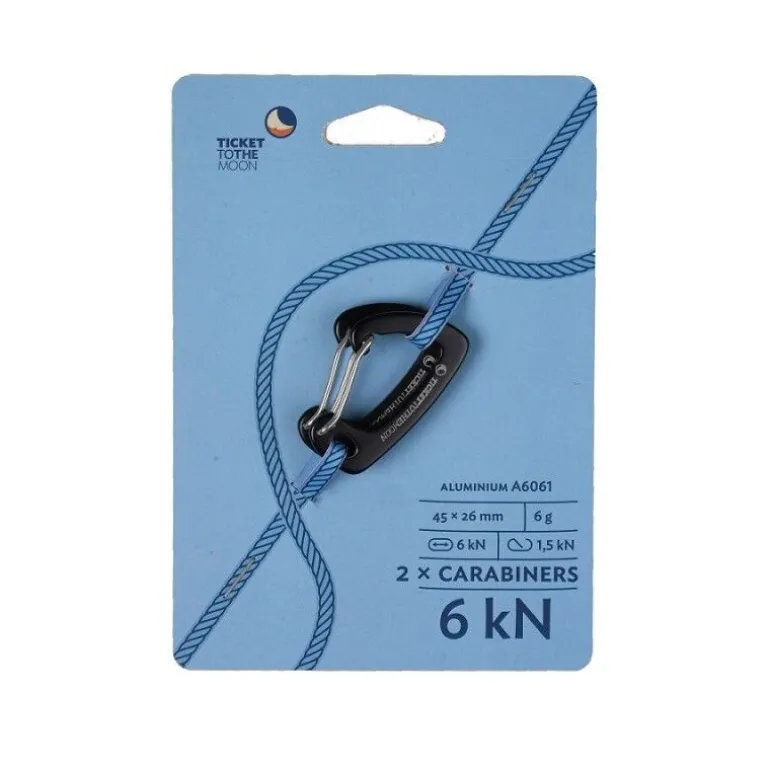 Ticket to the MoonAluminium carabiner 6kN x2 - Mousqueton