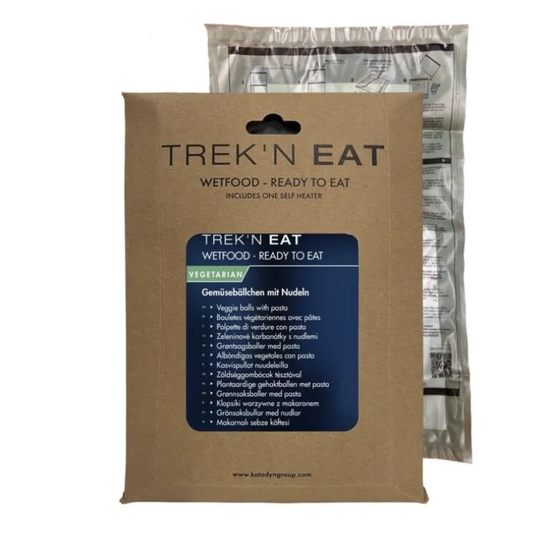 Trek'N EatBoulettes végétariennes avec pâtes + système autochauffant - Plat principal