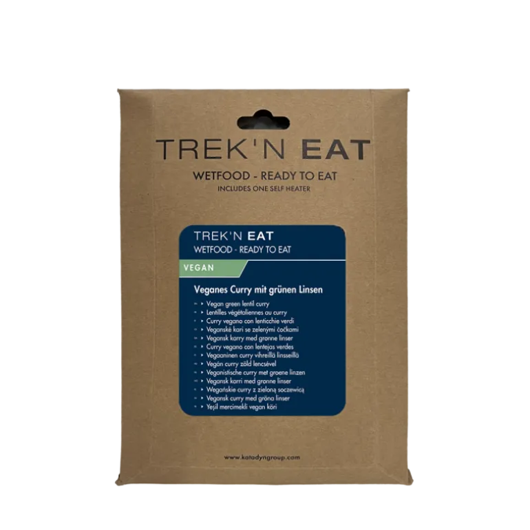 Trek'N EatCurry Vegan de lentilles vertes + système autochauffant - Plat principal
