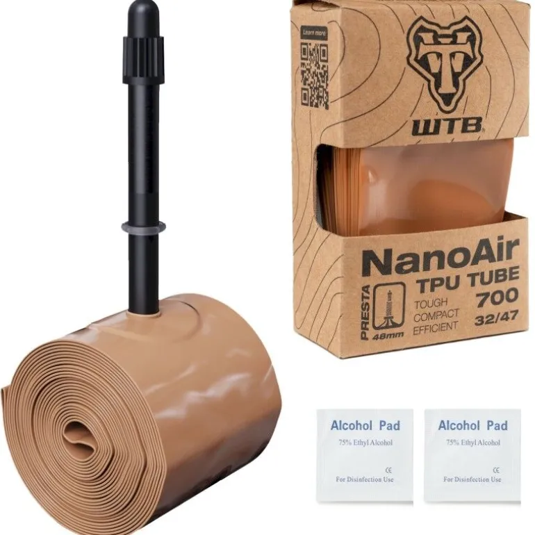 WTBNanoAir TPU Tube, Presta 700 x 32/47 Tan, 48mm valve - Chambre à air
